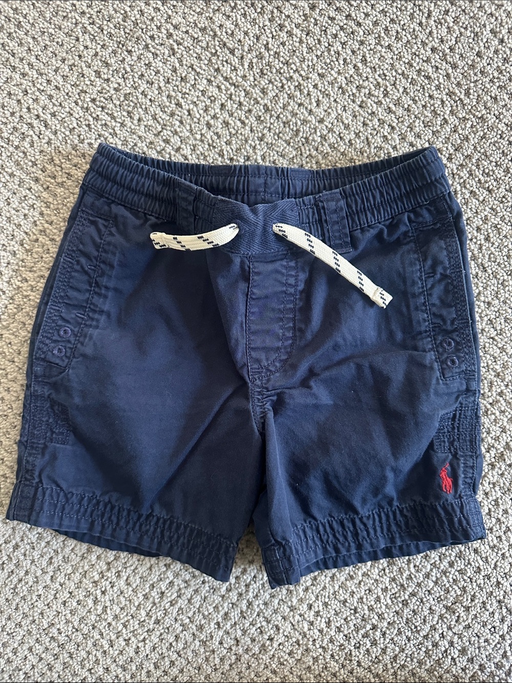 Ralph Lauren Navy Cotton Drawstring Shorts